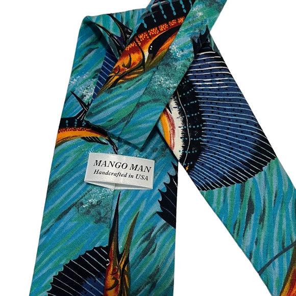 Colorful Fish Pattern Tie - Picture 2 of 3